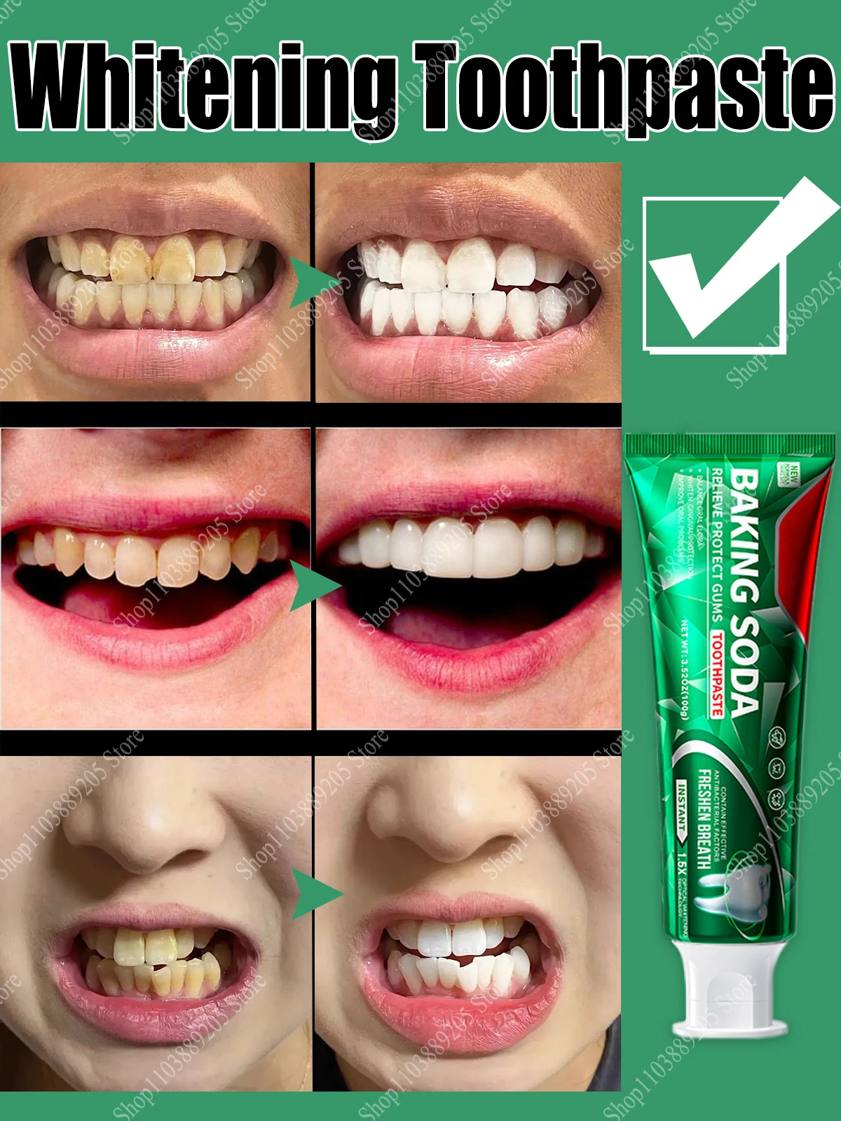 Teeth Whitening Toothpaste Remove Tooth Stains Protect Teeth Coffee Stain Removal Smoke Stain Remover Whiten Oral Cleaning