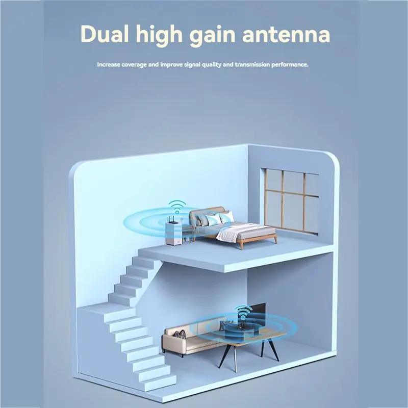 1800Mbps Wifi 6 USB 어댑터 5G/2.4Ghz Wi-Fi 무선 네트워크 카드 고출력 안테나