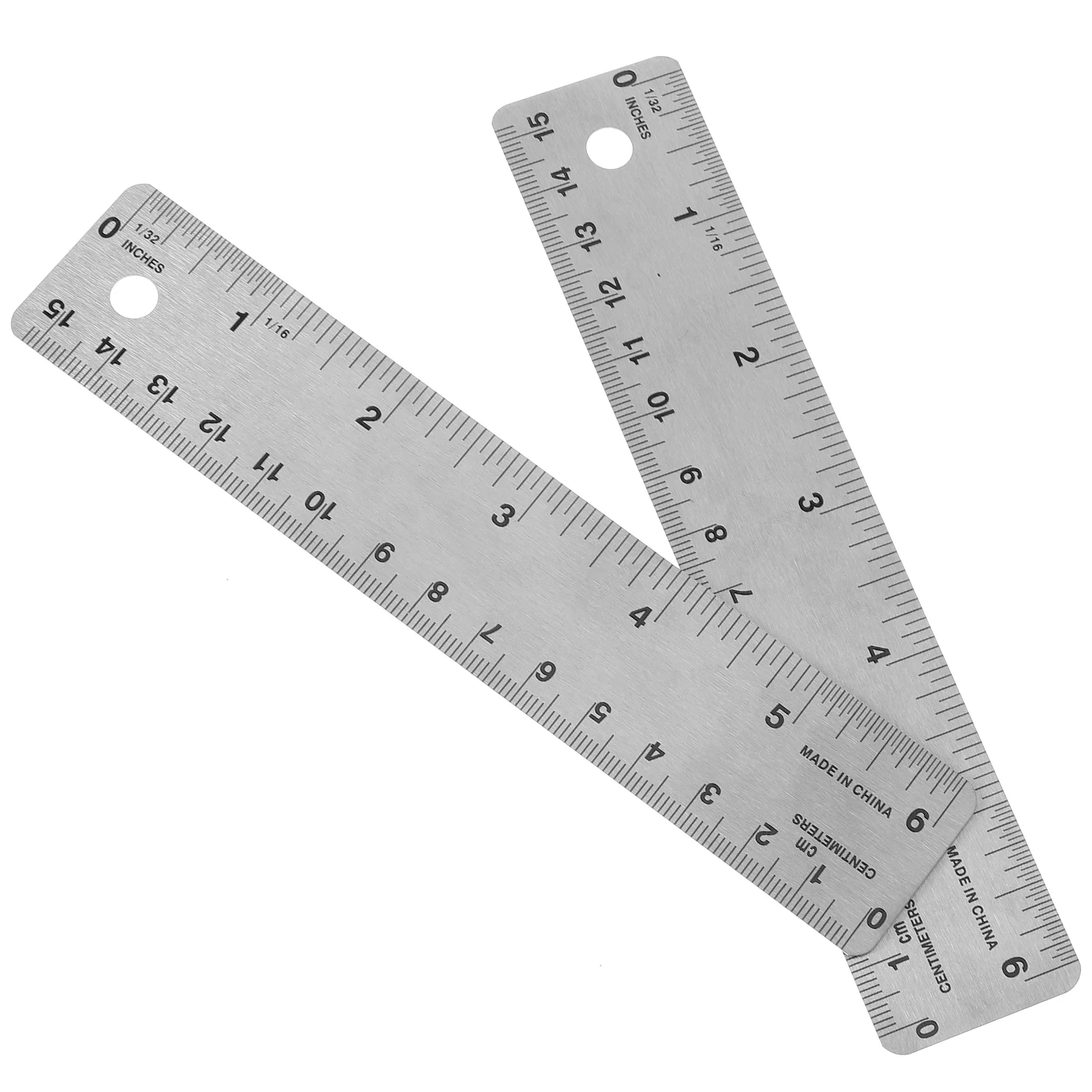 2 Pcs Cork Stainless Steel Ruler Straight Woodworking Measuring Corked Rulers for Engineering Drawing Student ruler measuring woodworking gauge straight steel stainless scale rulers clip stop fence precision marking gaps stopper tool 15cm