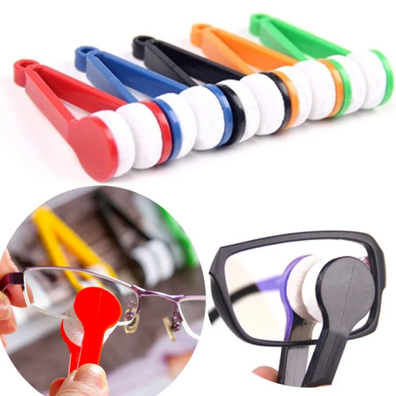 

Portable Multifunctional Glasses Cleaning Rub Eyeglass Sunglasses Spectacles Microfiber Cleaner Brushes Wiping Tools Mini 1 Pcs