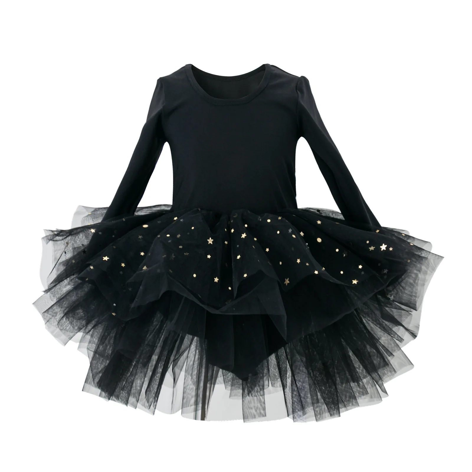 Girls Dress Princess Costume Children Dance Suit Girl Ballet Tutu Dress Fashion Kids Dancing Party Long Sleeve Vest Dress Performance Costume Princess Wedding Girl L011