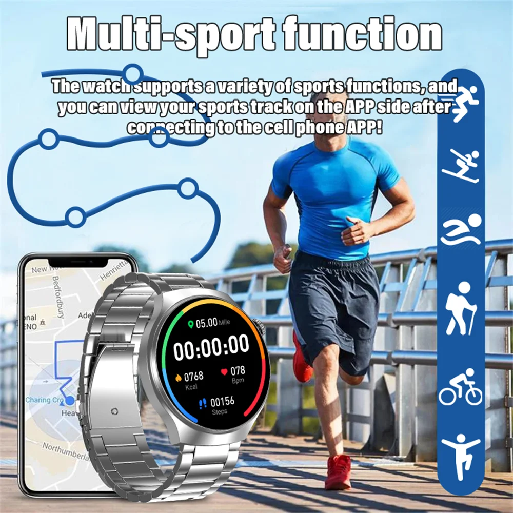 Bluetooth Health Monitoring Smartwatch for Men