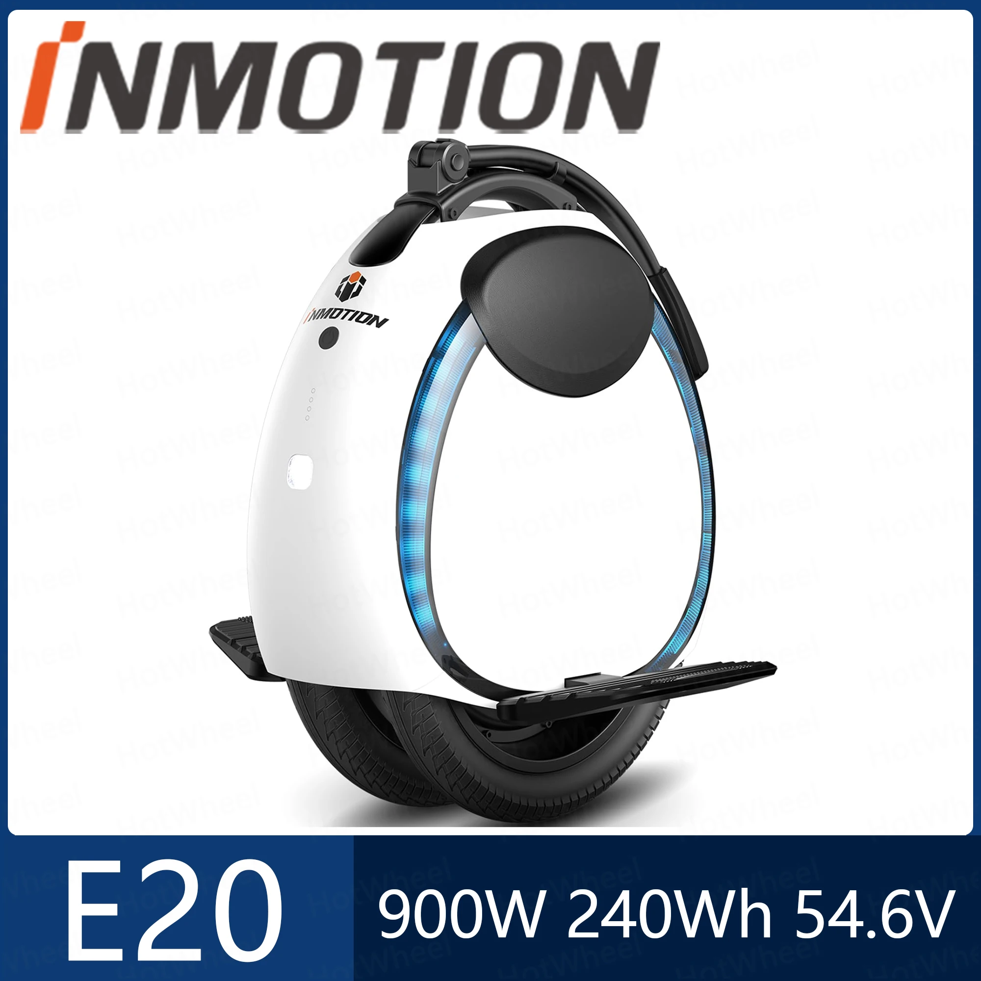 INMOTION E20 240Wh 54.6V Battery 450W Nominal Peaks Motor 900W Max Range 30Km Self Balancing Vehicle Unicycle Bluetooth Speaker