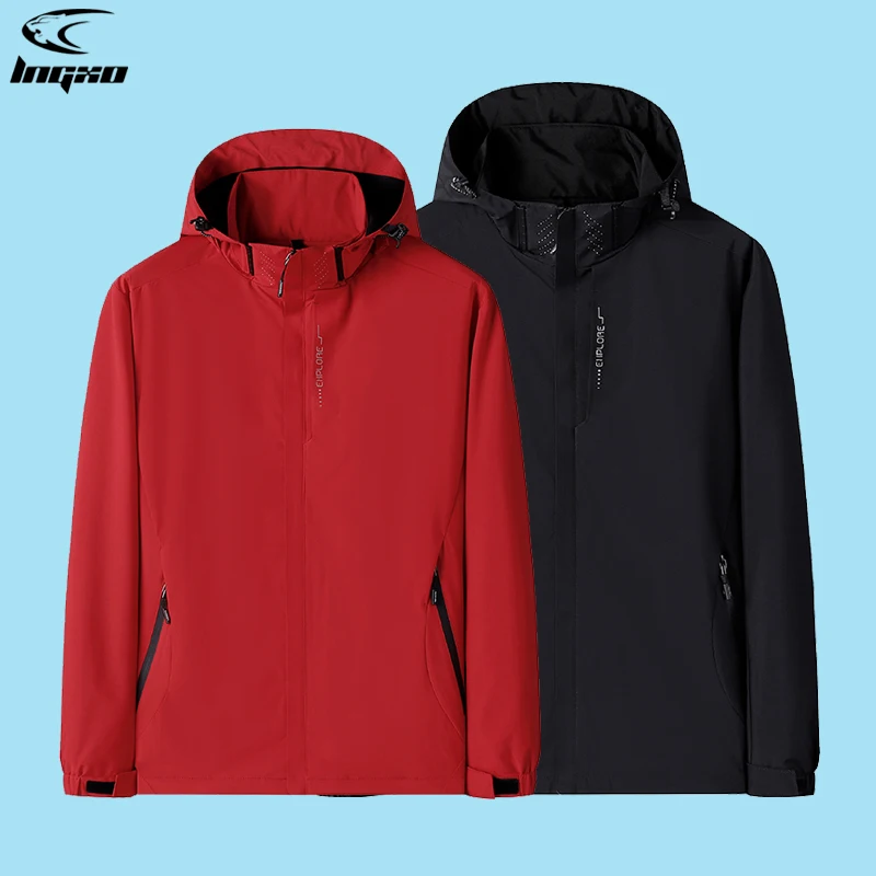 

LNGXO Waterproof Hiking Jacket Women Men Camping Fishing Climbing Trekking Windbreaker Outdoor Softshell Windproof Rain Coats