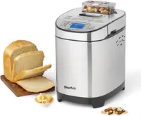 Electric Bread Maker - 2lb Loafs  Non Stick Removable Pan  Automatic Nut Dispenser 13 Preset Programs - 550W 1