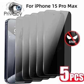 개인 정보 보호 화면 보호대, 아이폰 14, 11, 12, 13, 15 프로 맥스, 미니 플러스, 안티 스파이 강화 유리, 아이폰 15, 5 개