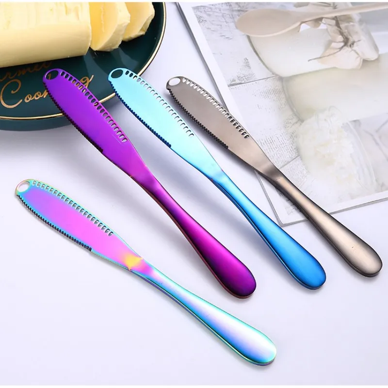 Butter Knife Cheese Dessert Cake Spatulas Stainless Steel Jam Knife Cutlery Toast Wipe Cream Bread Cutter kitchen accessories