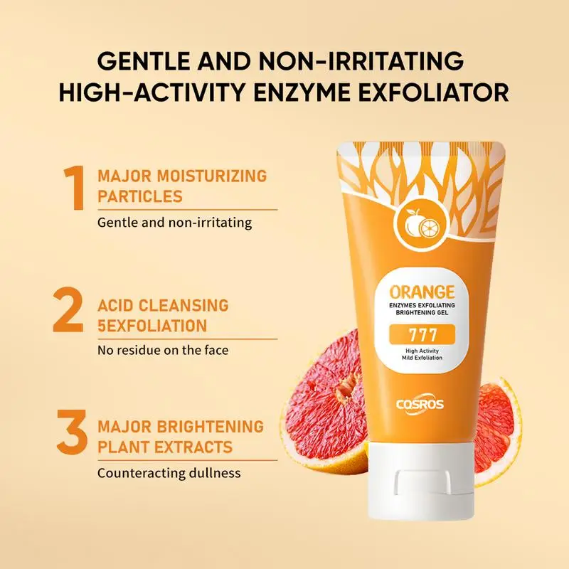 Body Scrub Gel 50g Gentle Orange Facial Scrub Body Cleansing Gel Face Deep Cleansing Products Lightweight Dead Skin Remover