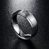 NUNCAD New Fashion Simple Men's 7mm Tungsten Carbide Ring Matte Finish Wedding Engagement Band Size 6 to 14 T022R 3