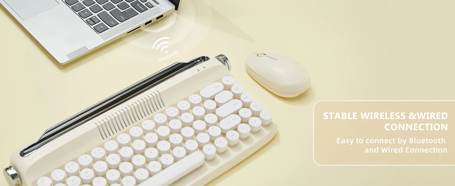 De Marfim B307, Sem Fio Atualizado, USB-C,