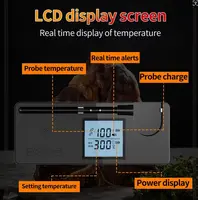 Rechargeable Smart Bluetooth 800FT Long Range Digital Wireless Kitchen Food Steak BBQ Meat Thermometer with Waterproof Probe 2