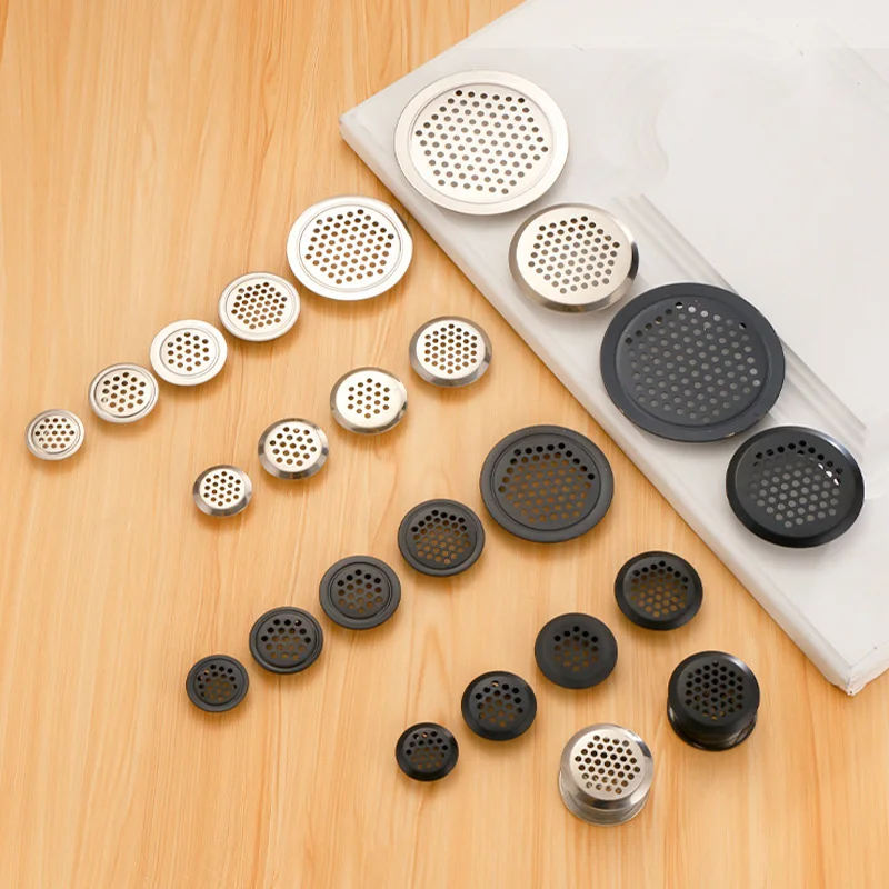 

4pcs Stainless steel round ventilation cover Air Vent Louver Mesh Hole for Wardrobe shoe cabinet furniture accessories