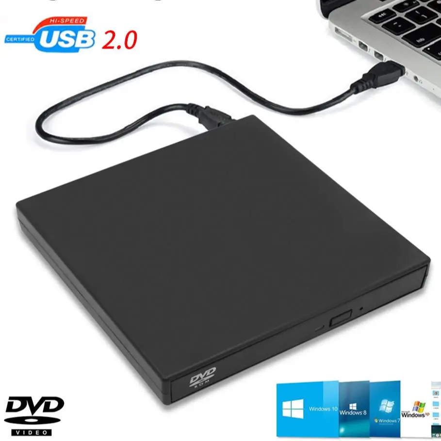 Dvd חיצוני dvd קורא CD dvd/dvd כונן usb2.0 דיסק חיצוני כונן דיסק CD-ROM DVD-ROM אופטי עבור macbook מחשב נייד