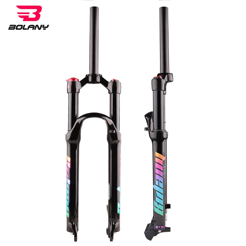 

MTB Bike Front Fork Suspension Aluminum Alloy Bicycle Air Fork 26/27.5/ 29 Straight Mountain For Bike Quick Release Bicycle Part