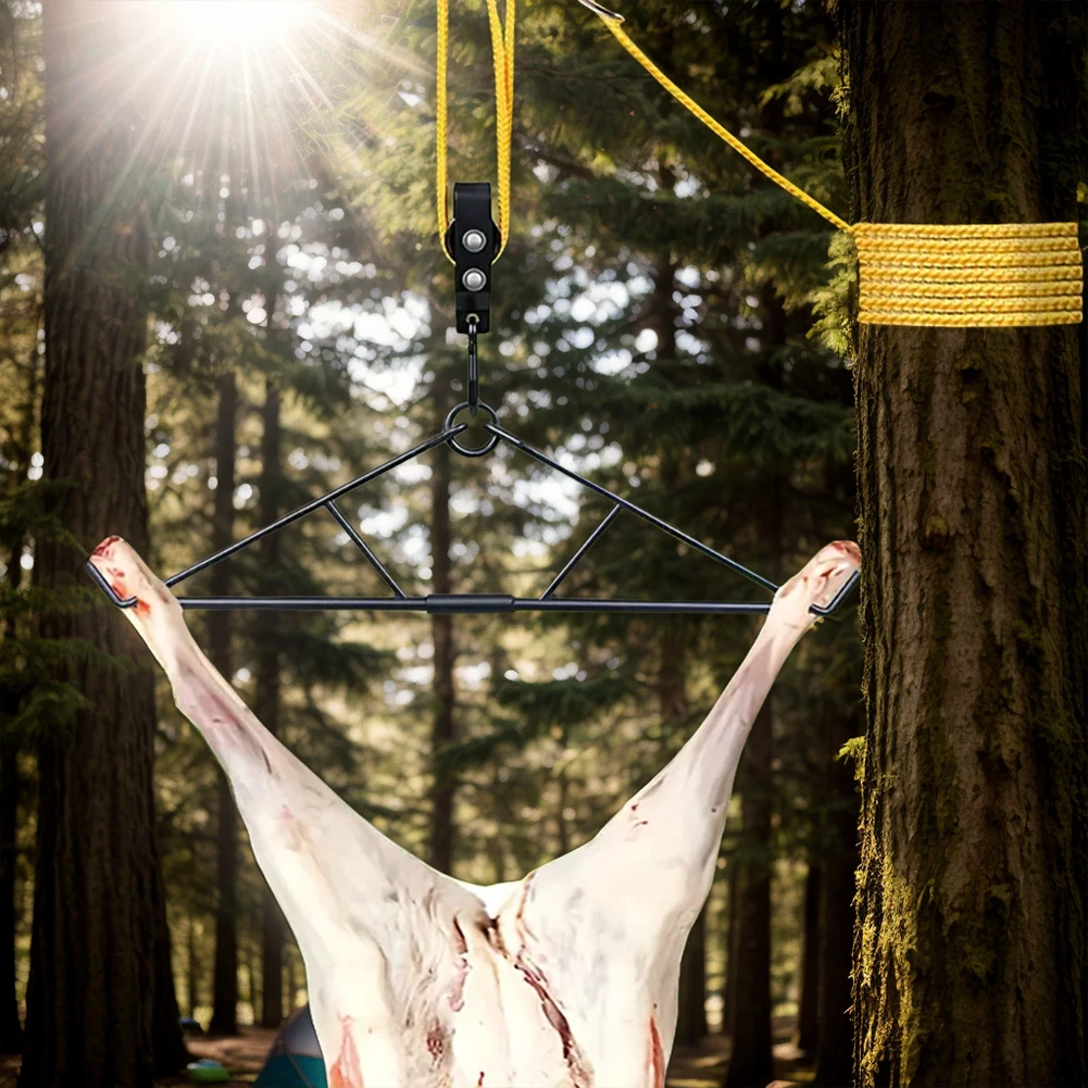 700LB Capacity Elk Hoist Pulley Lift System with Gambrel Deer Hunting Game Hoist Pulley Lift System Deer Hunting Accessories