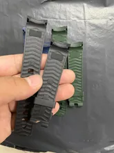  AAA 20mm Soft Quality Fluorine Rubber  Watch band Buckle Grind Arenaceous Belt Replacement for Omega Strap for Seamaster 300 