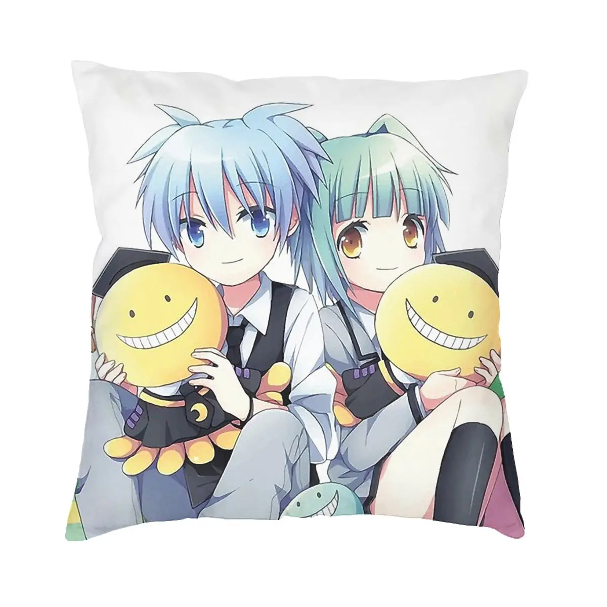 

Group Artwork Throw Pillow Case Assassination Anime Backpack Coussin Covers DIY Printed Washable Home Decor