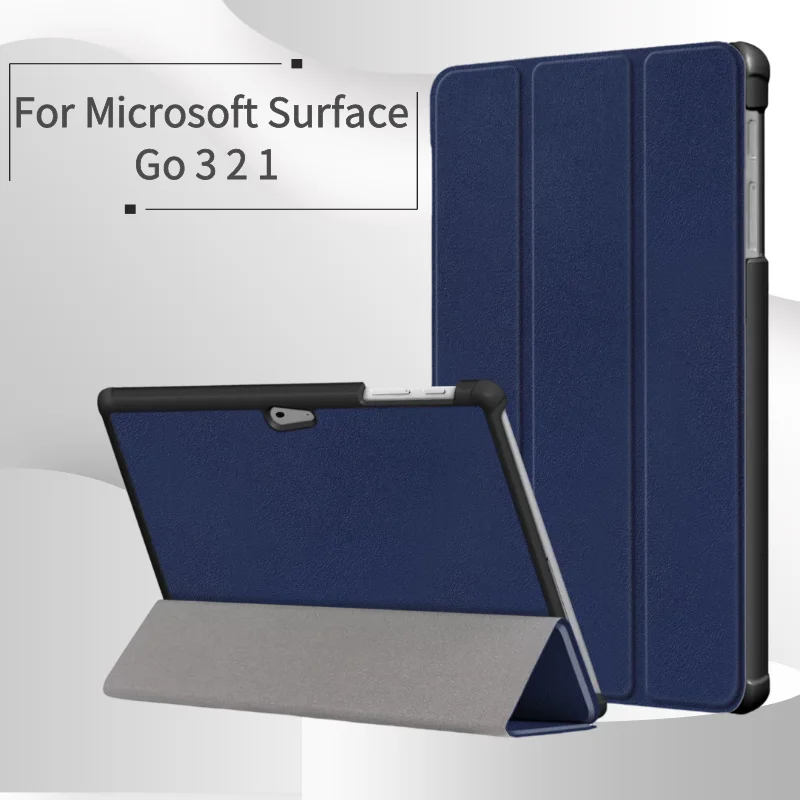 Per Microsoft Surface Go 3 2 1 10.5 Pollici Tablet Fashion Stand Shell Custodia Antiurto In Pelle Pu Per Surface Go 1 2 3 Cover 10.5