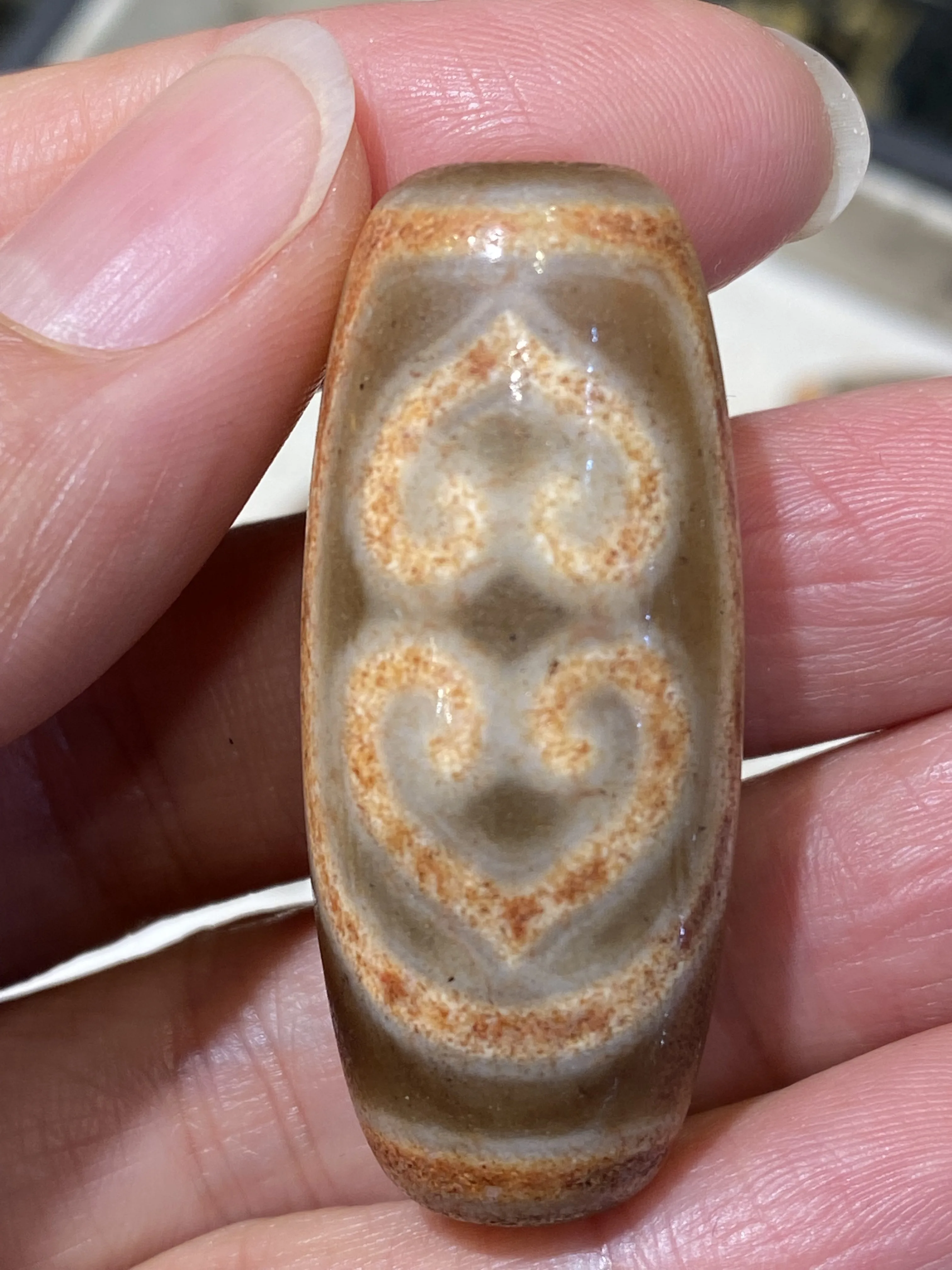 

Энергетический тибетский старый жирный агат патина оранжевый ruyi бусины дзи Amulet 5A + LKbrother соусы высшее качество Garrentee