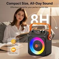 T35 High Power Karaoke Bluetooth Speaker Music Rhythm Light 360 Degree Stereo Surround Wireless Subwoofer with Dual Microphone - Image 6