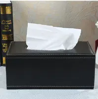 High-Quality Leather Paper Drawer, Living Room, Household Tissue Box, Creative PU Napkin Paper Box, Car Mounted Tissue Paper Box 1