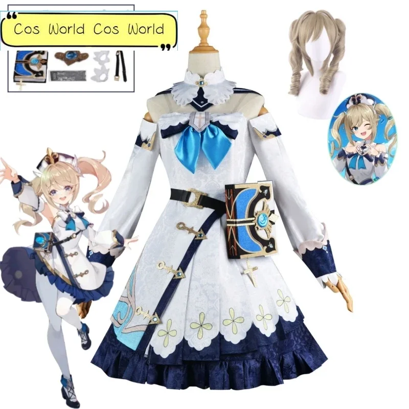 

Genshin Impact Cosplay Barbara Cosplay Anime Adult Carnival Uniform Halloween Party Anime Game Costume Complete Set