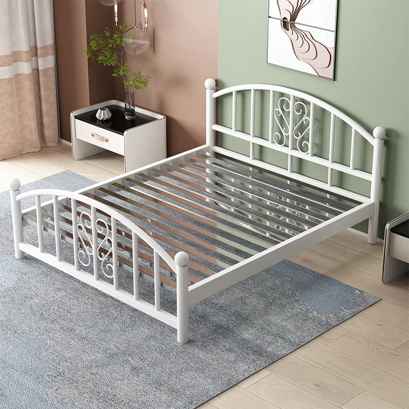 Simple Modern Stainless Steel Bed Double Thickened Metal Custom 1.8m Single  1.5m European Online Celebrity Wrought Iron - Beds - AliExpress