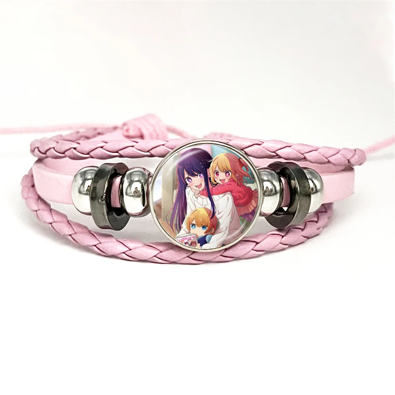 Anime Oshi No Ko Glass Leather Bracelets Cosplay Bracelet & Bangles
