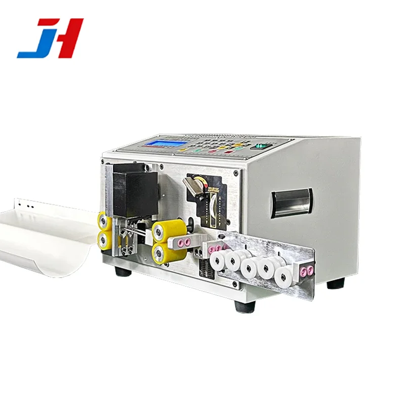 JH-320 Fully Automatic Computer Two Electric Wires Cutting Cutter Double Cable C
