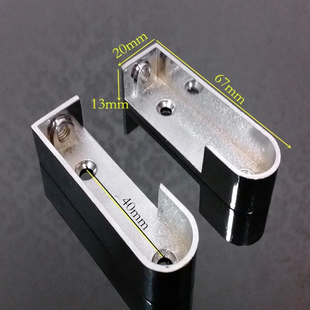 Heavy duty 2Pcs Set Zinc Alloy Oval Wardrobe Rail Bracket Non slip Polished Wall Mounted Strong and Perfect for Hanging Clothes