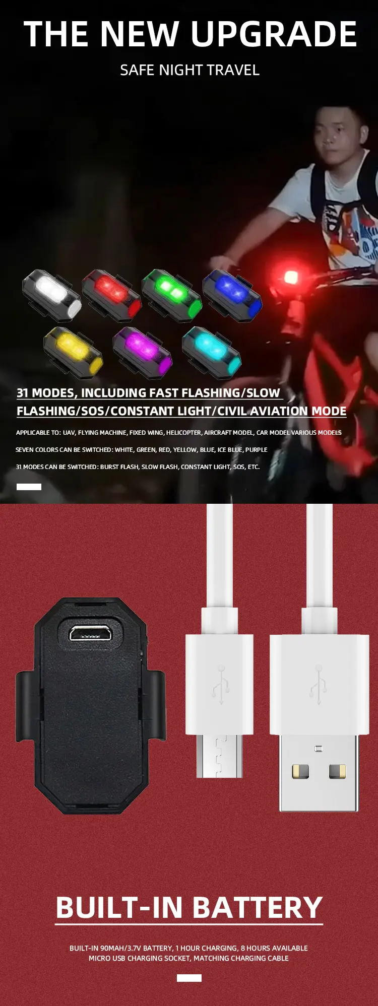 Strobe warning light package contents