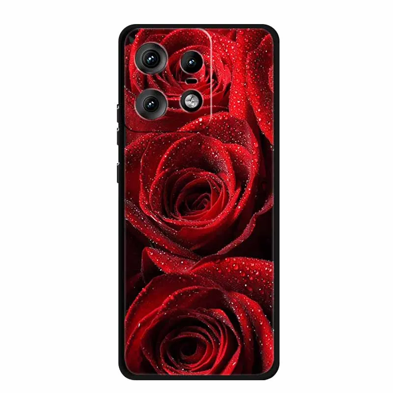 Charming Cat Design Soft TPU Silicone Phone Case - Painted Back Cover for Motorola Moto Edge 50 Pro 5G 2024