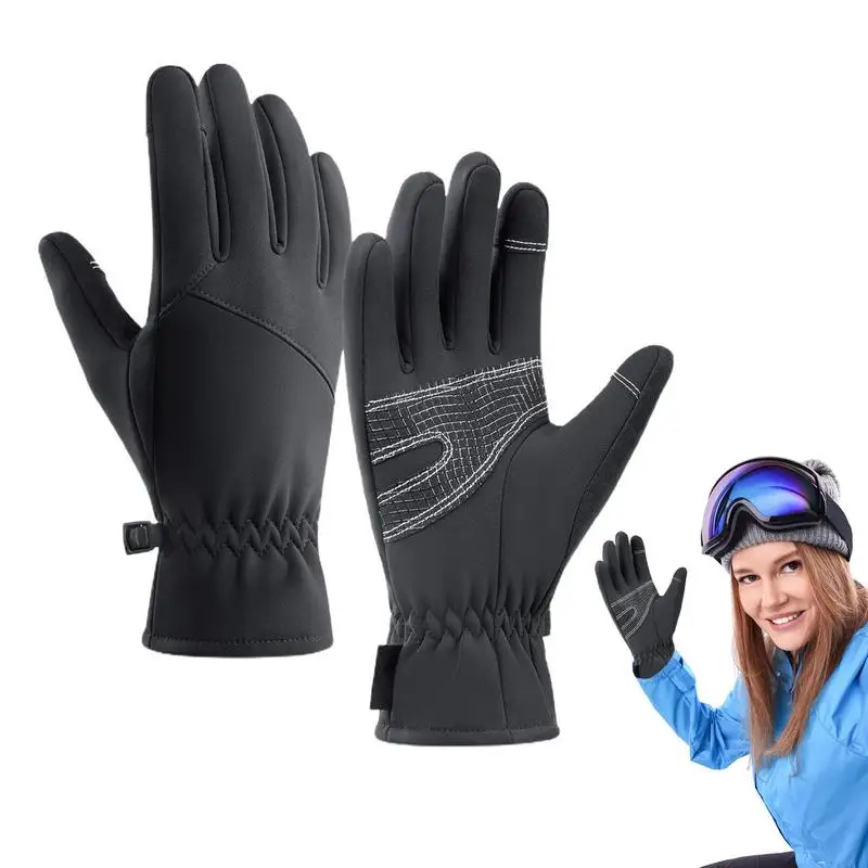 

Snowboard Gloves Touchscreen Warm Windproof Snow Mittens Outdoor Activities Winter Gloves For Riding Skiing Mountaineering