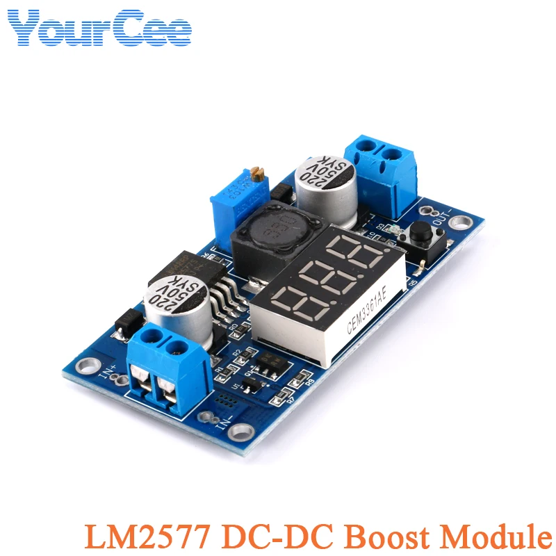 Lm2577 Dc-Dc Boost Modulo Step Up Convertitore Voltmetro Digitale Display Misuratore Di Tensione Uscita 3A Da 3-34V A 4-35V