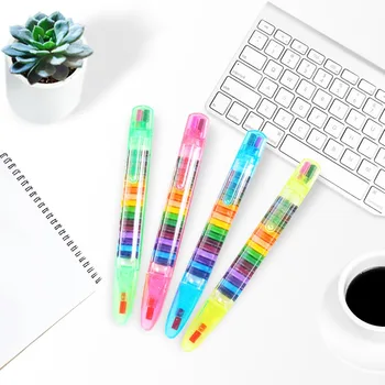 New 1PC Creative Stationery 20-color Children's Drawing Toy Crayons Baby Funny Creative Education Paint Children's Graffiti Pen 2