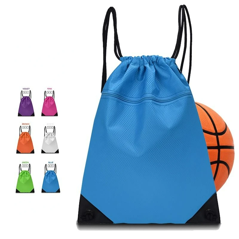 

Sports Fitness Drawstring Bundle Pocket Backpack Custom Logo Basketball Storage Bag Football Training Class Backpack Shoe Bag