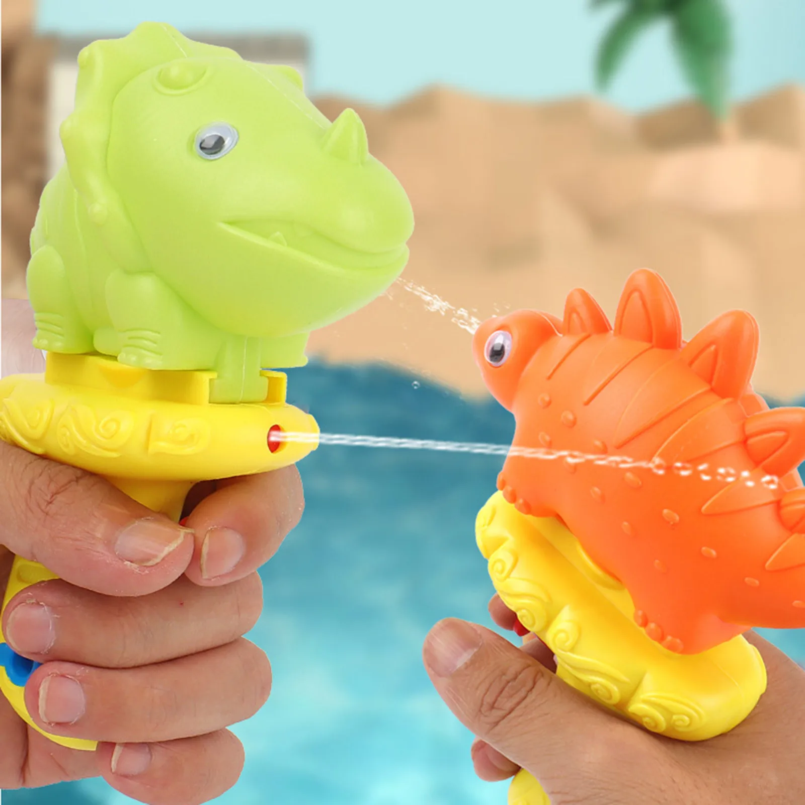 Kawaii Dinosaur Mini Bared Water Toys Water Gun Creative Cartoon