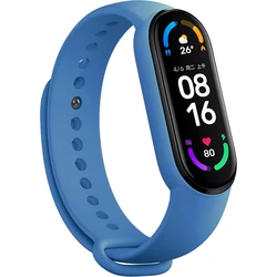 Silicone Sport Replacement Watchbands - Versatile Strap Accessories - mi band 3 (6 Denim Blue)