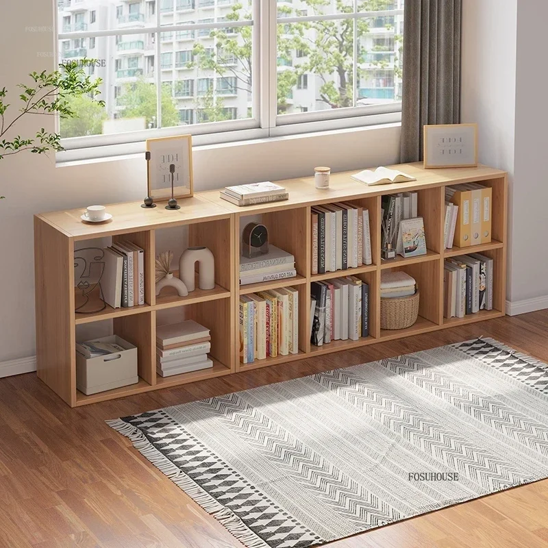 Modern Simple Children's Bookcases Floor Rack Storage Cabinet Children's Furniture Creative Living Room Narrow Lattice Bookshelf