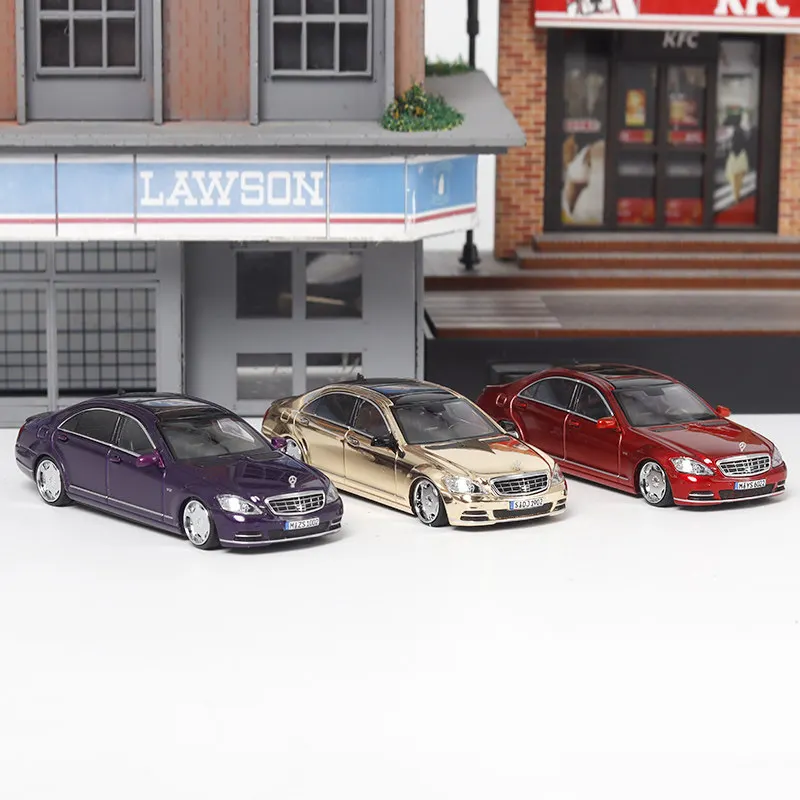 SW 1/64 S클래스 S600 W221 합금 레이싱카 다이캐스트 & 장난감 자동차 모형 미니어처 스케일 모델 자동차 어린이용