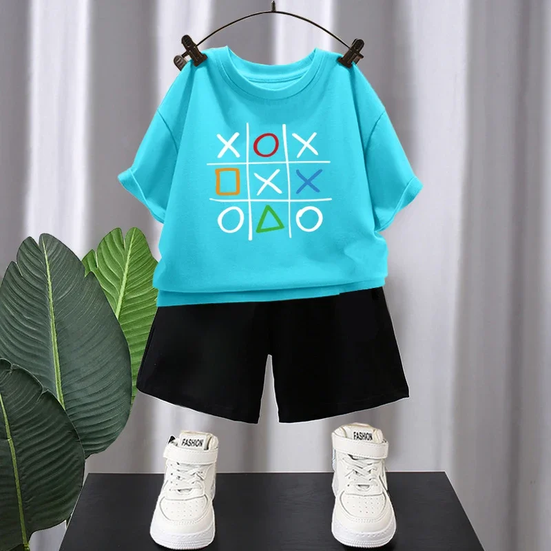 Summer Boys' Sports T-shirt New Creative Printed Top Fashion Children's Clothing Cotton Top for Kids 4 5 6 7 8 9 10 11 12T 6