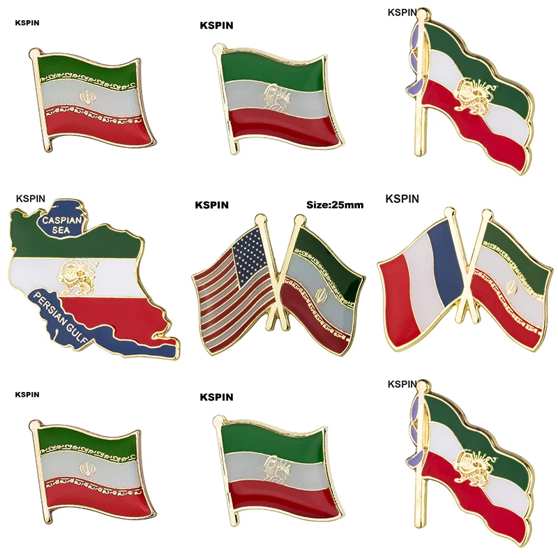 

10pcs a lot Flag Laple Pin Badge Brooch