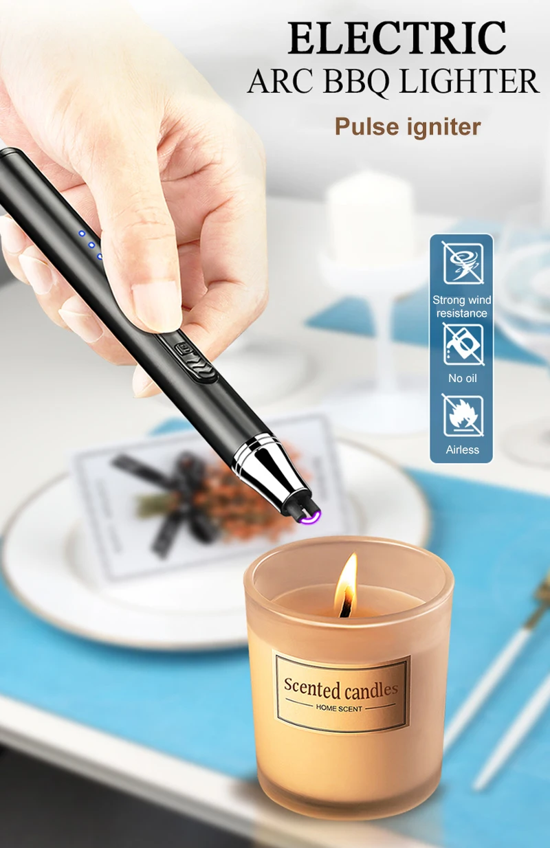 Description Picture 4 of itemElectric Arc BBQ Igniter Plasma Ignition Kitchen Lighter USB Windproof Flameless For Candle Stove Lighter Selectric Rod NOT GAS