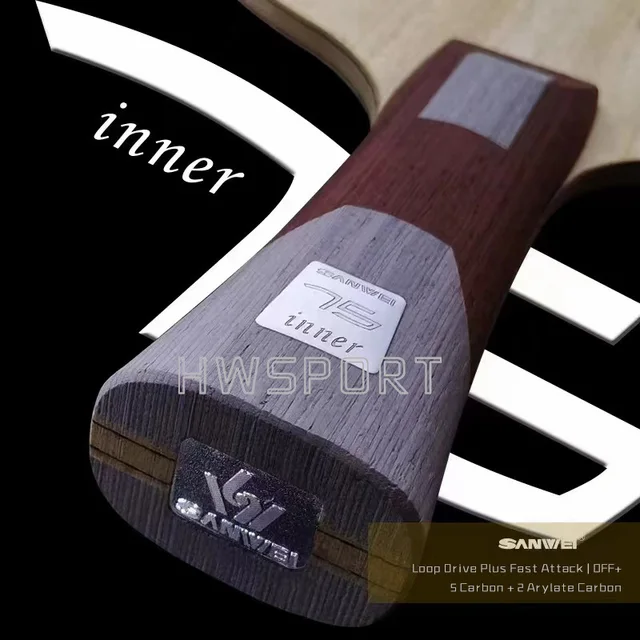 SANWEI 75 INNER Table Tennis Blade 5 Wood 2 ALC Carbon Ping Pong Blade for Loop Driving Plus Fast Attack 4