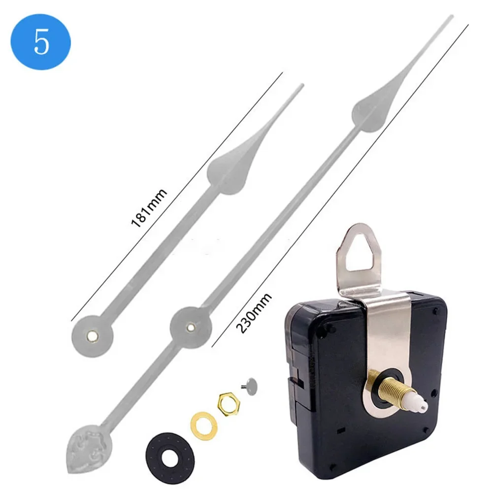 Quality Silent Quartz DIY Mechanism Movement Kit Large Long Hands Clock Movement High Torque Wall Clock Accessories Black clock repair parts