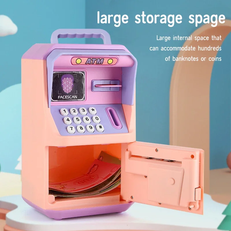 Money Box Saving Box Home Decoration ATM Machine Piggy Bank Electronic Entertainment Cash Machine Children's Gift Toys for Kids