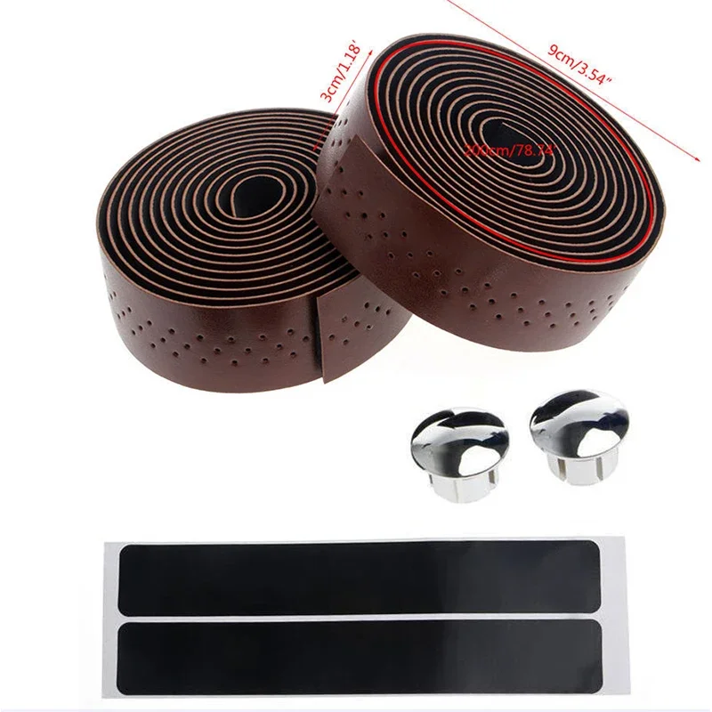 Bicycle Handlebar Multicolor Camouflage Straps Bicycle Perforated Leather Handlebar Straps Dead Fly Road Bike PU Tape