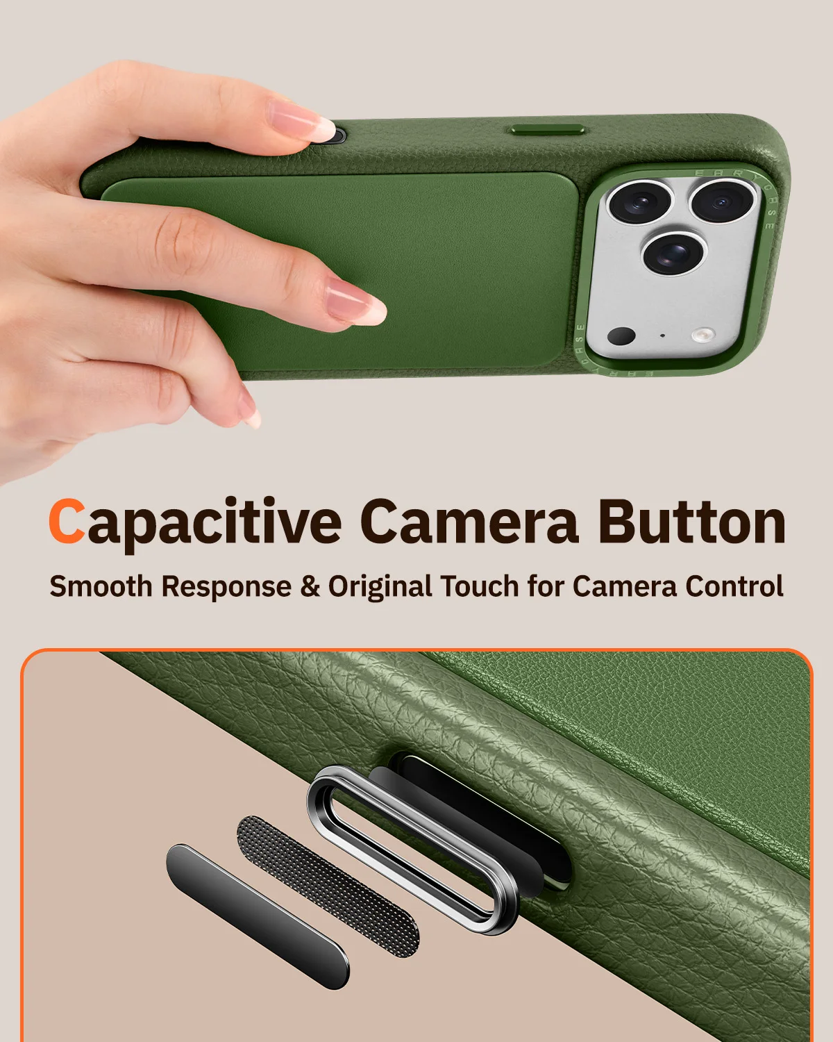 Eary Leather Shockproof Phone Case with Camera Protection Cover