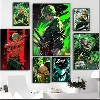 ⁦ملصقات "زورو" جداري عالي الدقة | Roronoa Zoro Waterproof Wall Art Poster Stickers⁩ - الصورة ⁦4⁩
