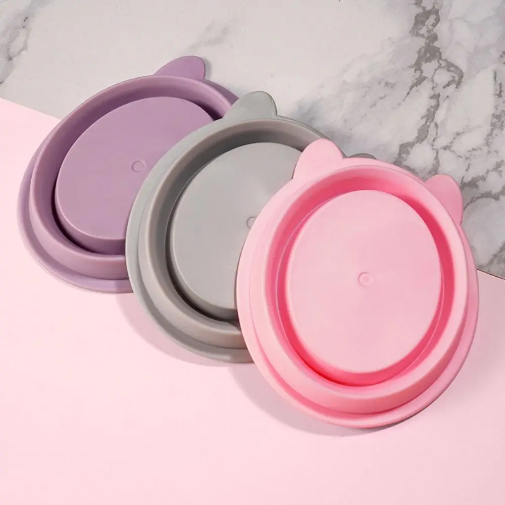 Silicone Makeup Brush Cleaning Bowl Foldable Beauty Makeup Brush Cleaning Mat Cosmetic Brush Cleaner Korean Style